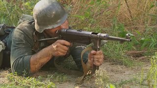 German soldiers fight in the ambush