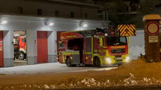 Einsatz für die Drehleiter der Feuerwehr Suhl