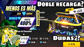 Evento de Diamantes 400% bonus/ Recargar Varias veces?Preguntas-Respuestas(Free Fire Diamantes)