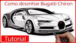 COMO DESENHAR UM BUGATTI CHIRON (Modo mais rápido)