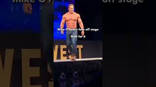 Mike O Hearn falls off stage 😂  #mikeohearnmeme #shorts #shorts #mikeohearn