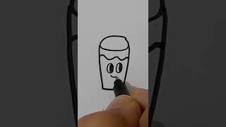 How to draw a glass of water🚰 | رسم كوب ماء سهل