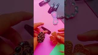 diy tiktak  hairclip💡|| how to make tiktak hair clip #viral #youtubeshorts #hairclip #shorts