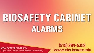 Biosafety Cabinet - Alarms