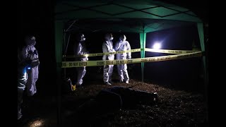 Mock crime scene evening at Putteridge Bury - University of Bedfordshire