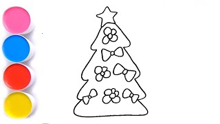 Simple Drawing Christmas Tree | Drawing and Coloring