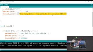 reading serial data arduino | arduino reading serial data |  taking user input from serial monitor