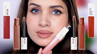 MAYBELLINE  SUPERSTAY MATTE INK LIPSTICK | BEST NUDE SHADES SWATCHES