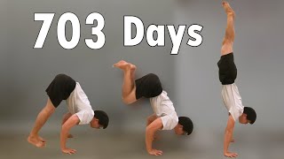 Guy with Stick Arms Learns the Bent Arm Press Handstand in 703 Days