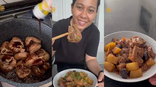 ဝက်လက်နဲ့သင်္ဘောသီးအချိုပေါင်း Pork Legs and Green Papaya #chefdiary81 #porkleg