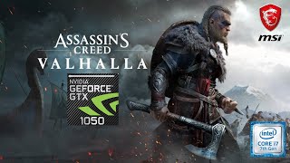 Assassin's Creed Valhalla Nvidia GTX 1050 gameplay | MSI GL62M