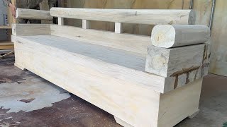 Unique Solid Hardwood Woodworking Project - Build a Muscular Sofa for a Luxurious Living Room