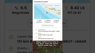 Gempa bumi terkini di kab garut #gempabumiterkini #istighfar #garutjawabarat #garut