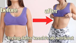 i did daisy keech's ab workout | before & after results !