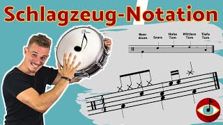 SCHLAGZEUG-Notation: Wie werden die Rhythmen eines Schlagzeugs notiert?!