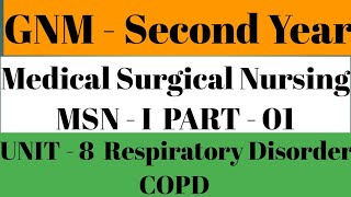 GNM- II YEAR II MSN-I II UNIT- 8 II Respiratory Disorder ii GNC - QUIESTION- COPD II Kailasir