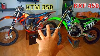 Diferenças moto de Enduro X moto de Motocross KXF 450 X KTM 350 VEJA AGORA