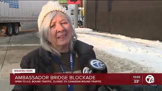 People help feed stranded truckers due to Ambassador Bridge closure