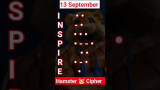 #13sep Daily Cipher Code For 1 M Coin Today 🔥 Hamster Kombat 🐹 13 September