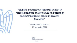 Modifiche Testo Unico Sicurezza: preposto, sanzioni, percorsi formativi