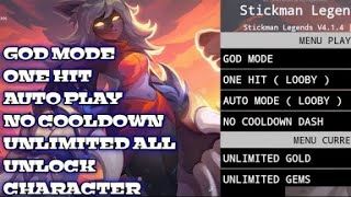 MOD MENU STICKMAN LEGENDS VERSI 4.1.4 NO PASSWORD