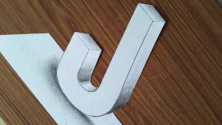 How to Draw the Letter " J " in 3D - drawing sheet