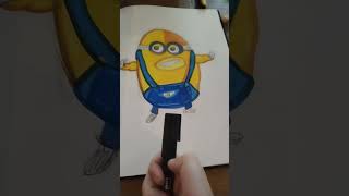 Drawing mega minion dave from despicable me 4 with posca markers #art #trending #posca #viral