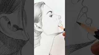 A picture of a girl ll cute girl drawing ll girl drawing easy step by step #drawing #pencildrawing