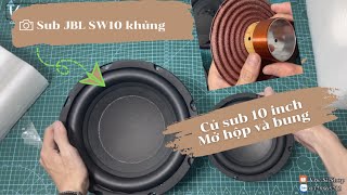 Mở hộp và bung lụa củ loa sub 10inch JBL SW10 || Vọc Sĩ TV