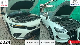 Honda Civic RS VS Hyundai Sonata 2.5 2024 Short Comparison ll Price, Specs & Features