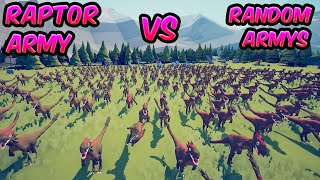 🐉 RAPTOR ARMY vs RANDOM ARMYS  😱😱 | TABS - Totally Accurate Battle Simulator