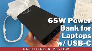 Unboxing & Review Massive CINTYP Portable 65W Power Bank with 2 Ports for Laptops and Tablets