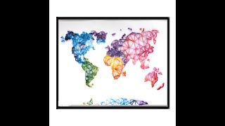 Paper Filigree Painting Kit - World Map #gift #woogiftbox #painting #Christmasgift