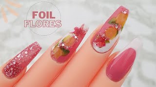 Diseño en uñas con FOIL de FLORES | @XSnails