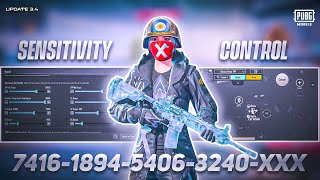 New Update 3.4 🔥 Best Sensitivity Code + Control settings Bgmi/Pubg Mobile 2024