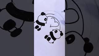 Cute panda mandala art | panda mandala art | mandala drawing | shorts | youtube shorts