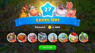 Level 27 unlocked 🔥 I  Township Mobile Game 🏡 🌴