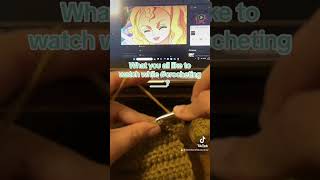 What you watch while #crocheting ? #crochet #whatyouwatchwhilecrocheting #onepiece