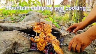 whole CHICKEN cooked in mountain camping