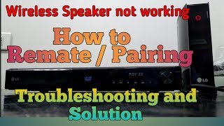 LG Home Theater how to REMATE/PAIRING and Repair Wireless Receiver Speaker (Tagalog)r