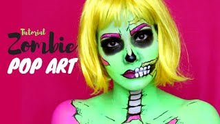 Halloween make up - zombie pop art