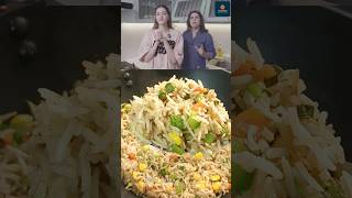 Ananya Pandey Makes Indo Chinese Fried Rice।#viralvideo #nooniongarlic #shortsfeed #chinese #foodie