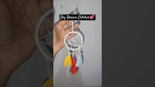 Dream catcher 💕 #asthetic dream catcher #mini dream catcher #shorts #dreamcatcher making at home