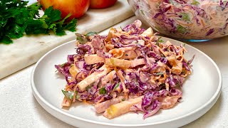 This Cabbage Salad is better then original Coleslaw! Easy, light and delicious salad recipe