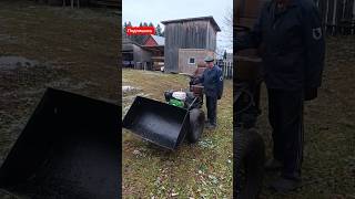 Самодельный погрузчик.  Homemade loader. 自制装载机 घर का बना लोडर