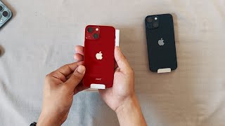 Unboxing | iPhone 13 mini in Midnight and in Product Red