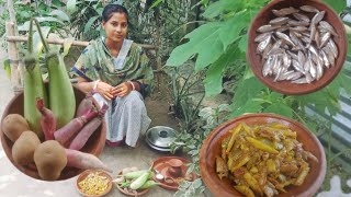 শীতের সবজি দিয়ে মোরোলা মাছের চচ্চড়ি।Morola fish recipe/#dipti#village#cooking#vlog,,