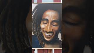 I painted Bob Marley several years ago here's a look at it. #oil painting #fine #portrait painting