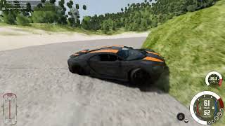 BeamNg Drive  Terrain Test Course Part 52 Bugatti Chiron  Attempt 2