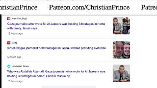 Christian Prince 10. Jun. 24: 4 Israeli kidnapped by Al Jazeera TV "Journalist"